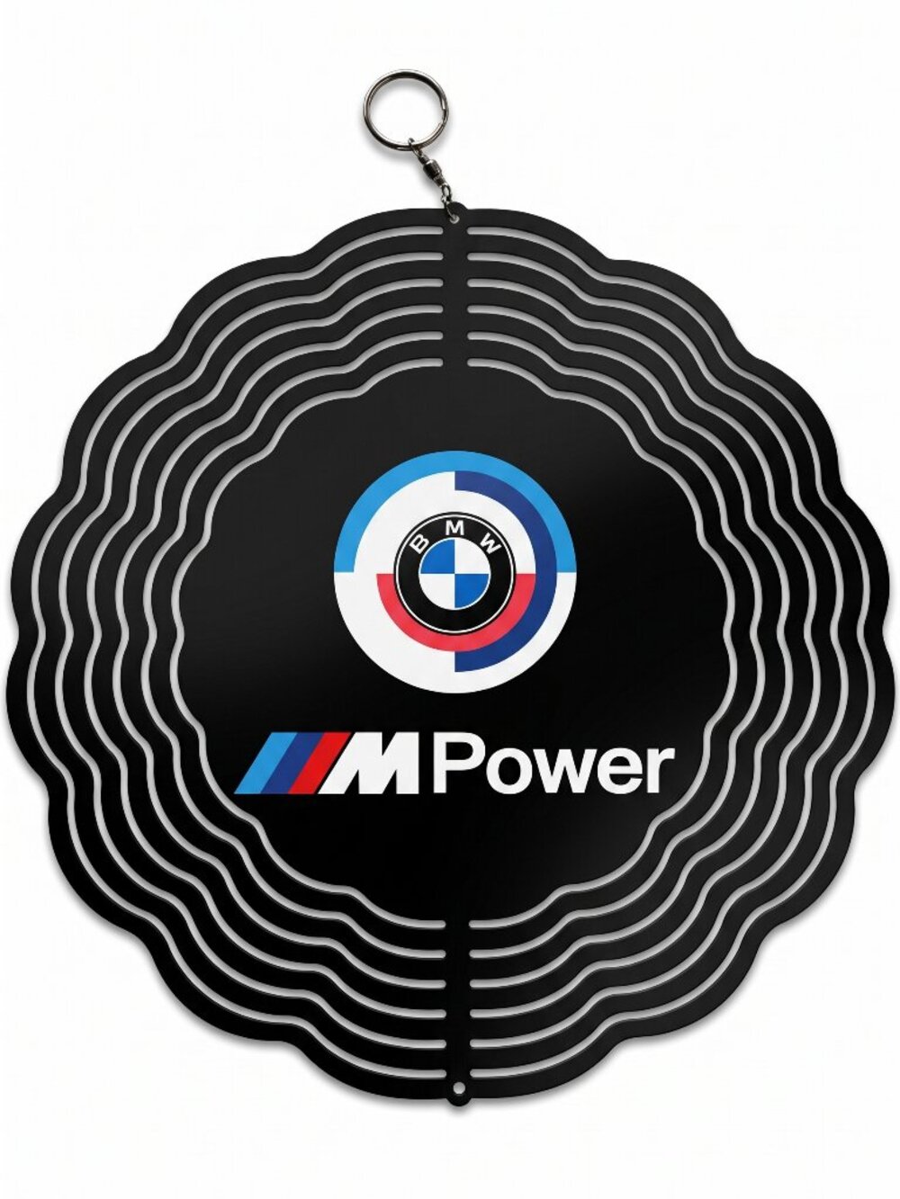 10" BMW M Power Kinetic Wind Spinner - Hanging Metal Yard Decor